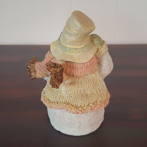 Adorable Vintage K's Collection Pastel Snowman Resin Figurine - Picture 3 of 9